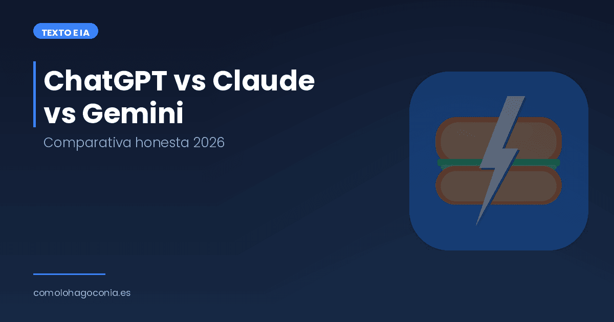 ChatGPT vs Claude vs Gemini: comparativa honesta 2026